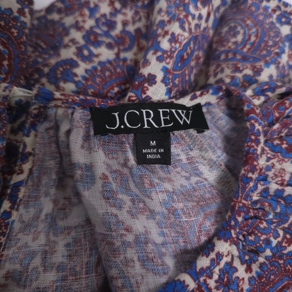 J.Crew Palermo Linen Smocked-Waist Floral Mini Dress Size Spring 2023 - Picture 12 of 14